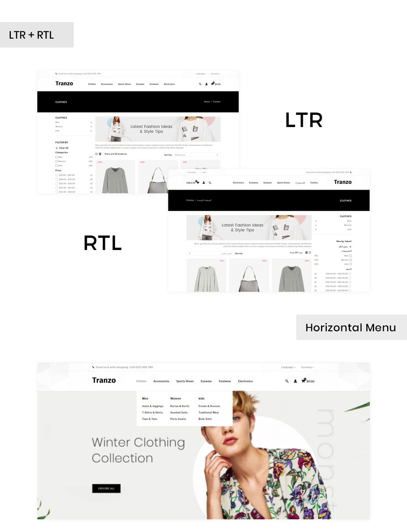 Tranzo Fashion Accessories Store PrestaShop Theme - Features Image 2