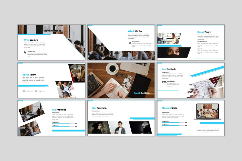 Baros - шаблон Creative Business PowerPoint - Features Image 3