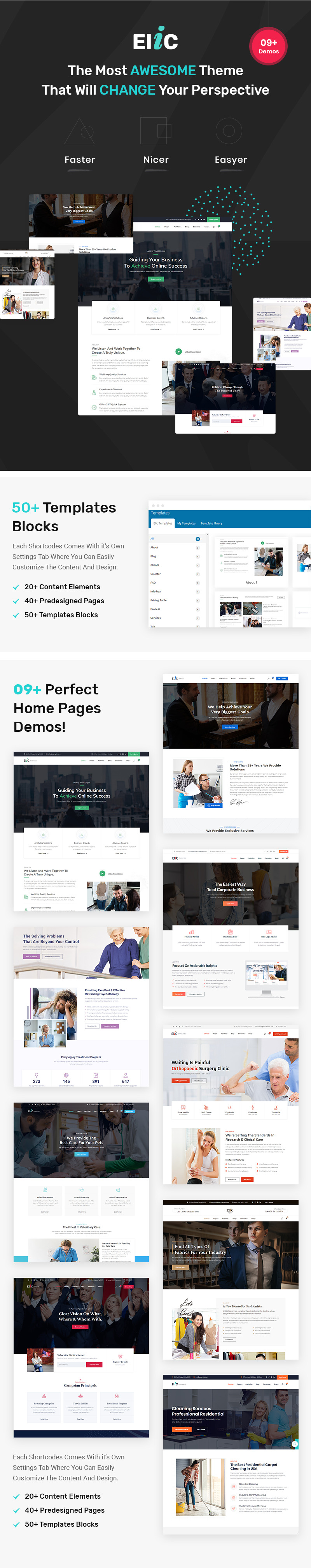 Elic - Creative Multi-Purpose WordPress Theme - Features Image 1