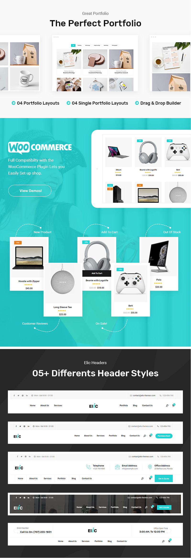 Elic - Creative Multi-Purpose WordPress Theme - Features Image 3