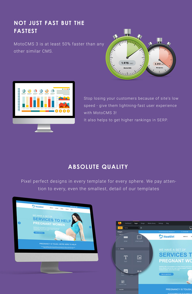 ItsaGirl - Pregnancy Center Moto CMS 3 Template - Features Image 4