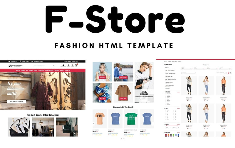 F-Store - Fashion E-commerce Website Template - Features Image 1