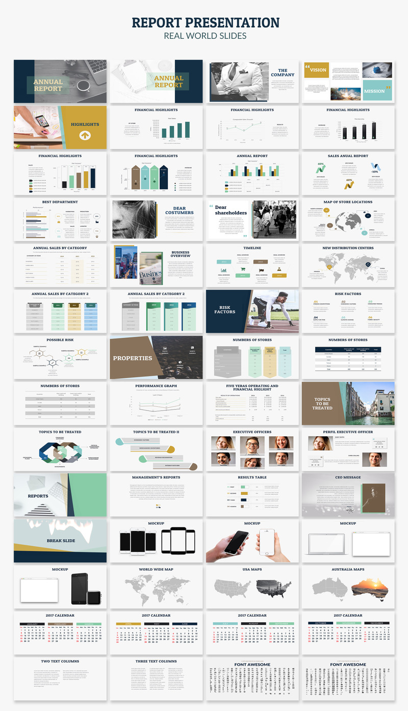 Annual Report PowerPoint Template - Features Image 1