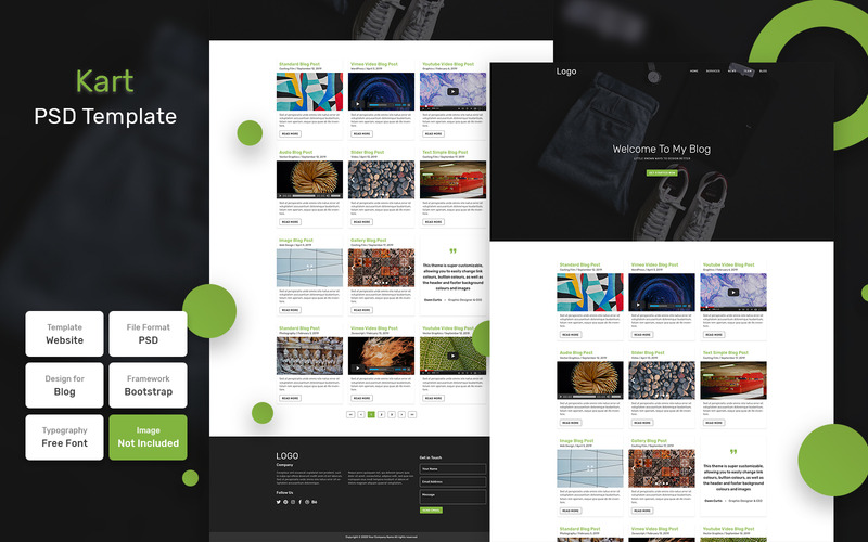Kart - Blog Material PSD Template - Features Image 1