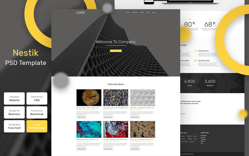 Nestik - Creative Material PSD Template - Features Image 1