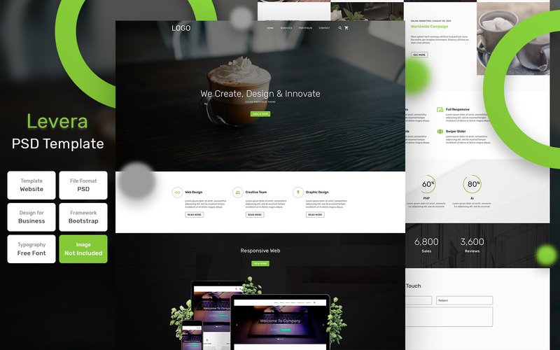 Levera - Business Material PSD Template - Features Image 1