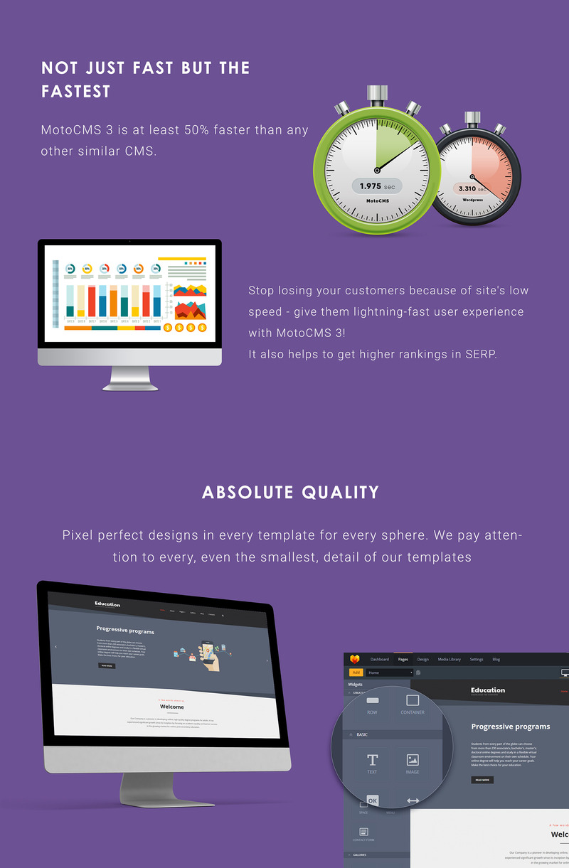 Education - Online Courses Moto CMS 3 Template - Features Image 4