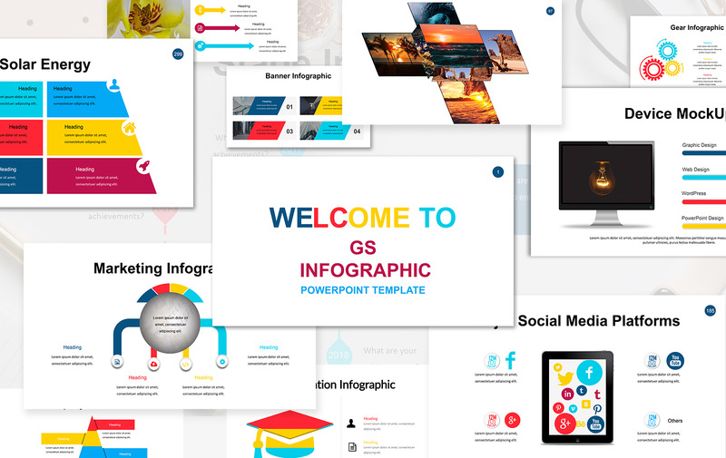 GS Infographic v2.0 PowerPoint template - Features Image 1