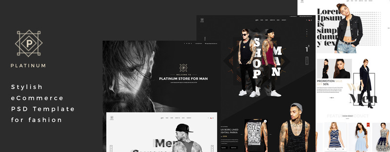 Platinum - Stylish eCommerce Template for Fashion PSD Template - Features Image 1
