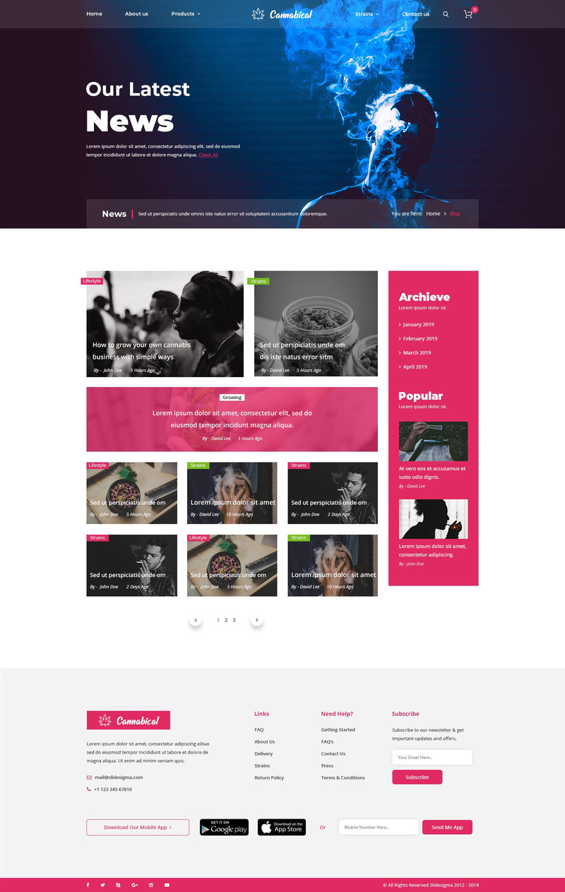 Responsive Weefly | Multipurpose Cannabis and Marijuana Shop Website Template Web Sitesi #109597 - 4 Görüntü Özellikleri