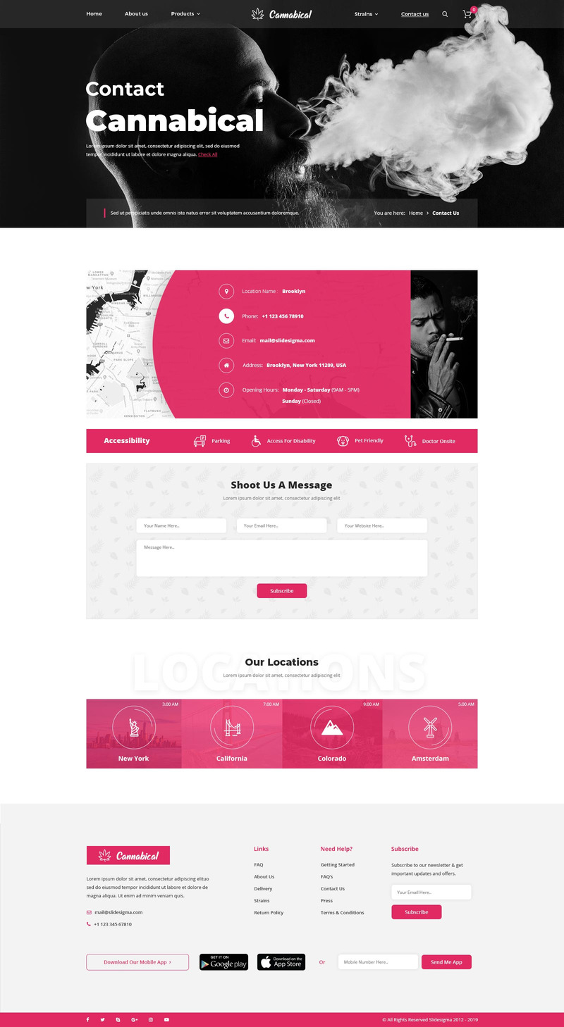 Responsive Weefly | Multipurpose Cannabis and Marijuana Shop Website Template Web Sitesi #109597 - 7 Görüntü Özellikleri
