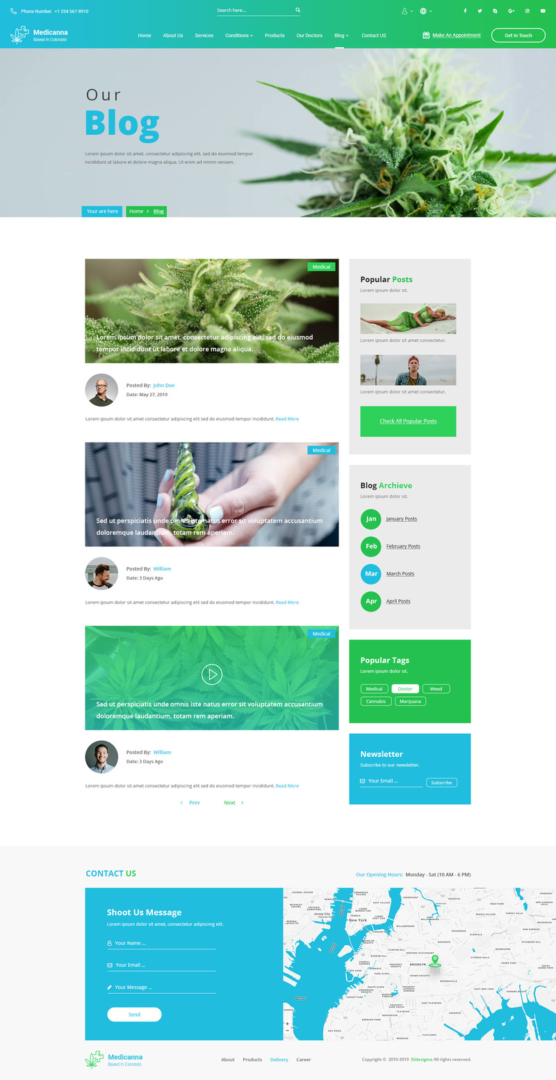 Responsive Weefly | Multipurpose Cannabis and Marijuana Shop Website Template Web Sitesi #109597 - 13 Görüntü Özellikleri