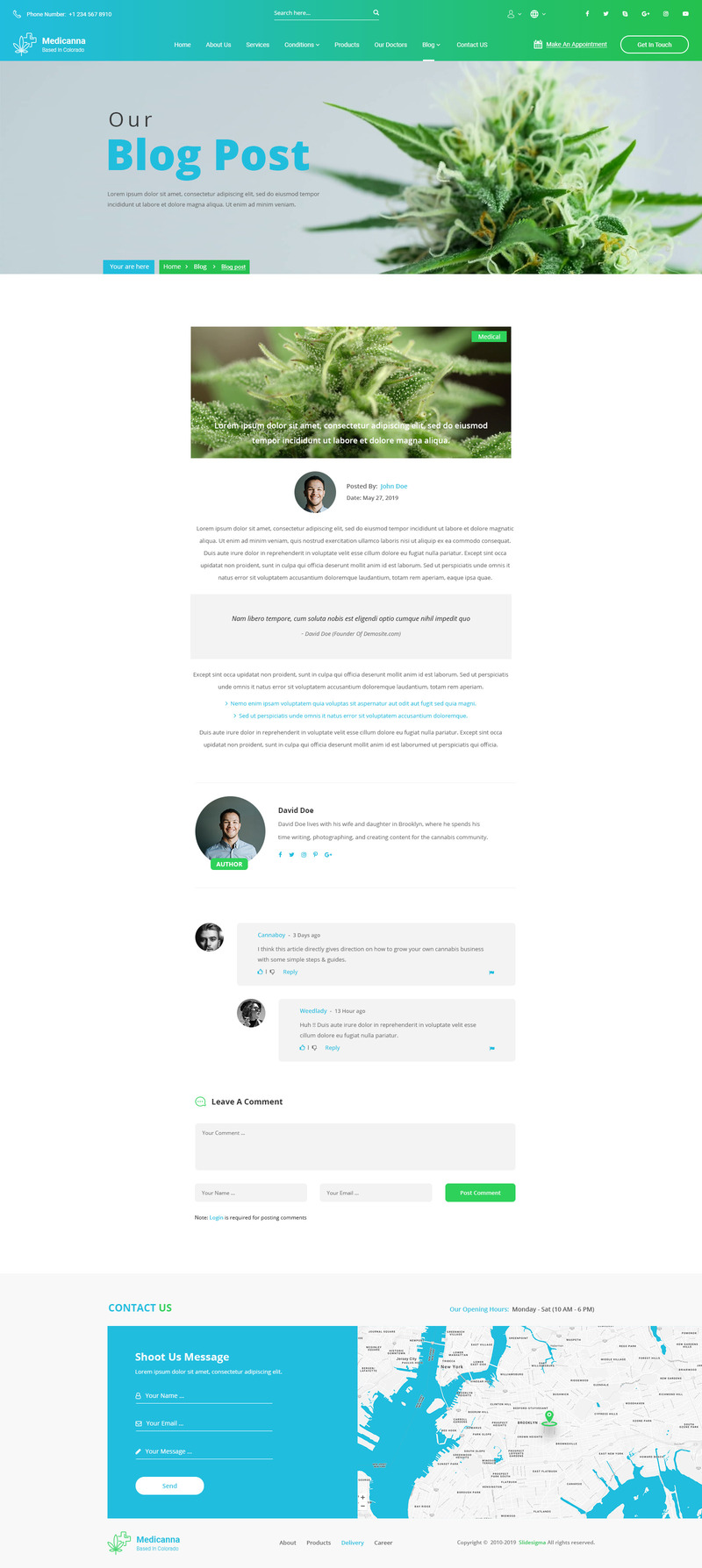 Responsive Weefly | Multipurpose Cannabis and Marijuana Shop Website Template Web Sitesi #109597 - 14 Görüntü Özellikleri