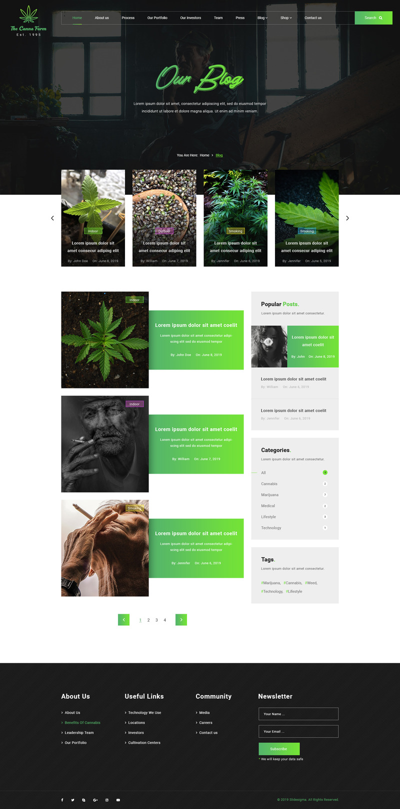 Responsive Weefly | Multipurpose Cannabis and Marijuana Shop Website Template Web Sitesi #109597 - 18 Görüntü Özellikleri