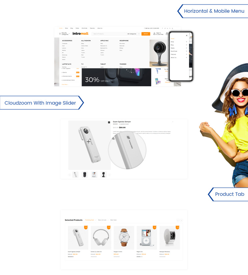 Intromall - Mega Store WooCommerce Theme - Funktionsbild 4