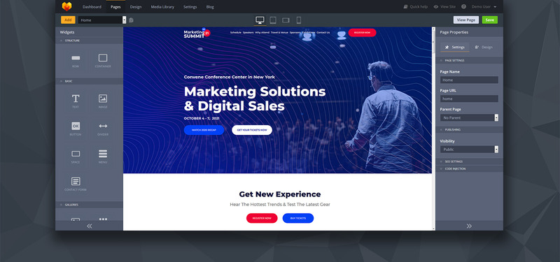 Conference Web Design Moto CMS 3 Template - Features Image 2