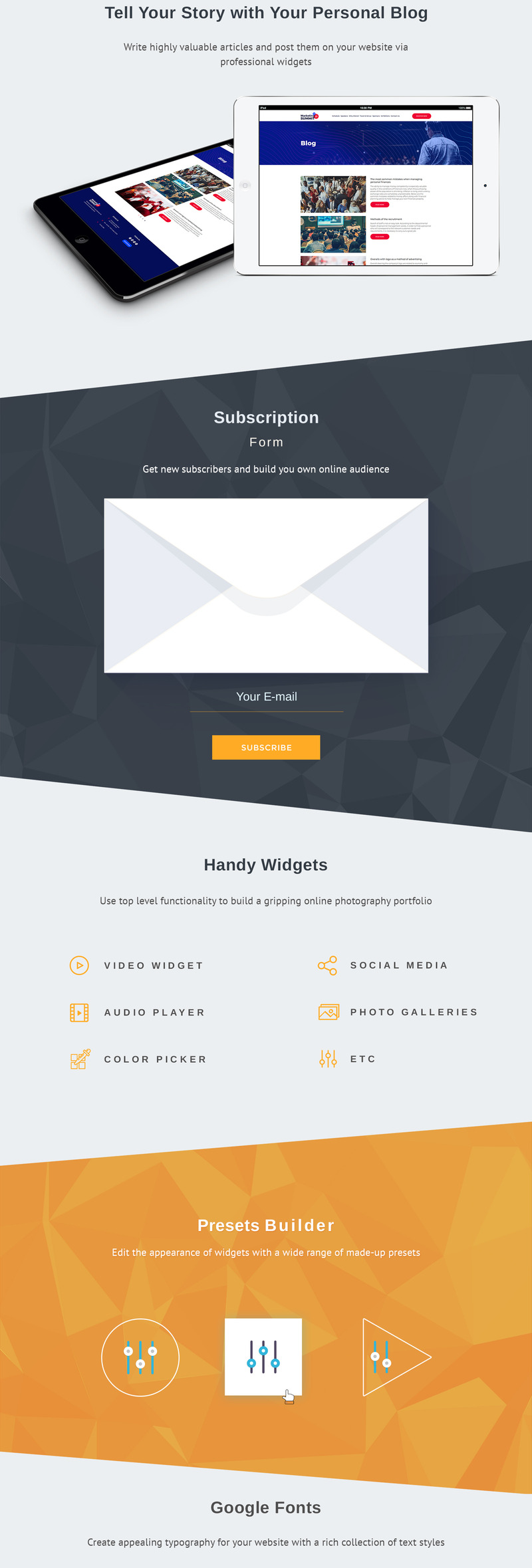 Conference Web Design Moto CMS 3 Template - Features Image 4
