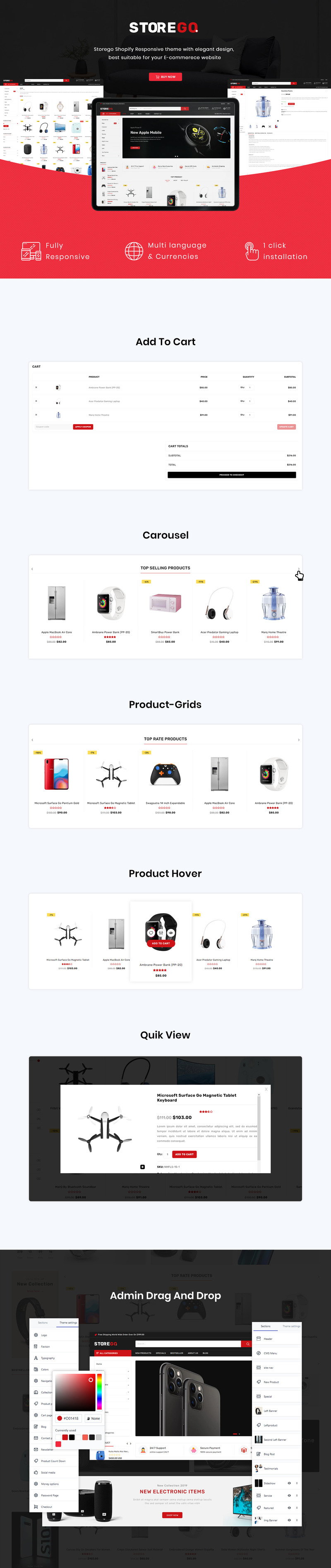StoreGo - Multipurpose Premium Electronic Shopify Theme - Features Image 1