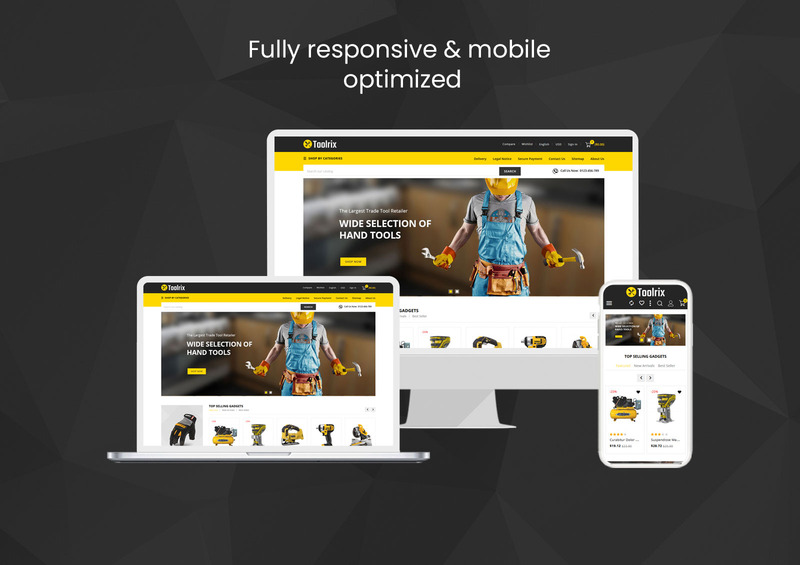 Tema De PrestaShop Toolrix - Tools Store #114151 - Imagen de características 1
