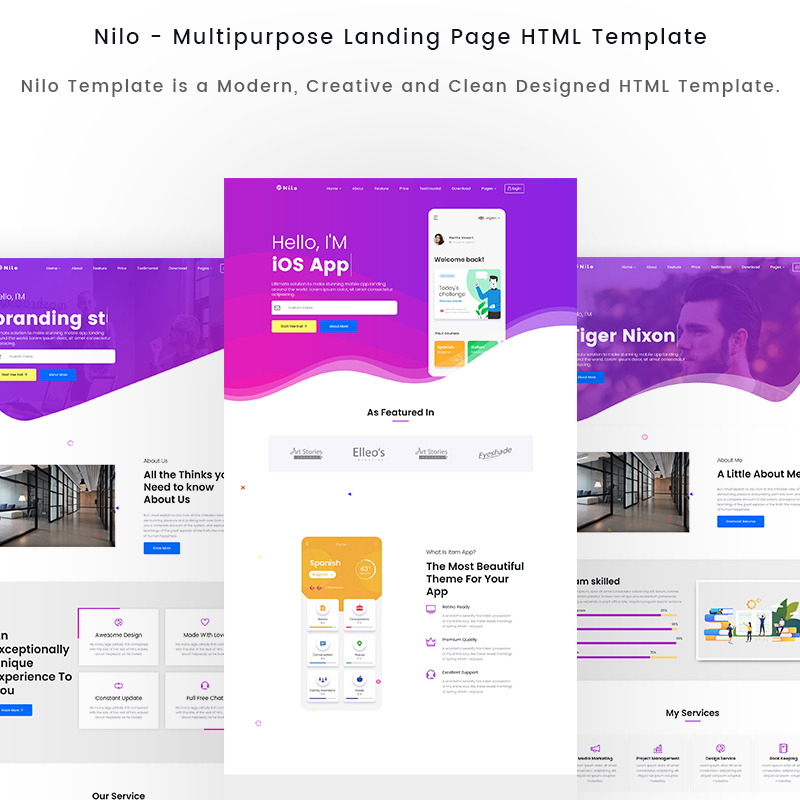 Nilo Landing Page Template - Features Image 1