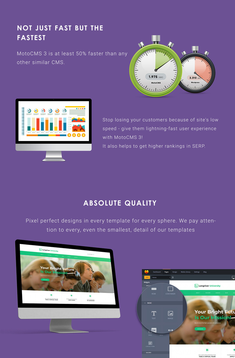 Longriver University Moto CMS 3 Template - Features Image 4