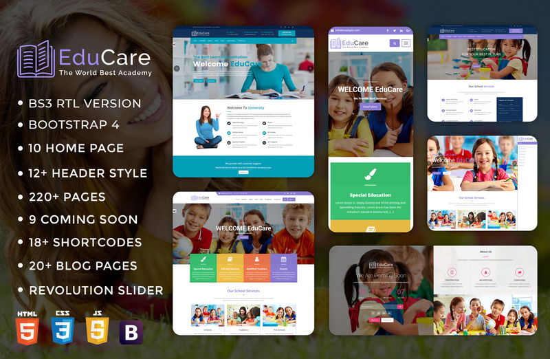 EduCare - Education With RTL Ready Website Template - Features Image 1