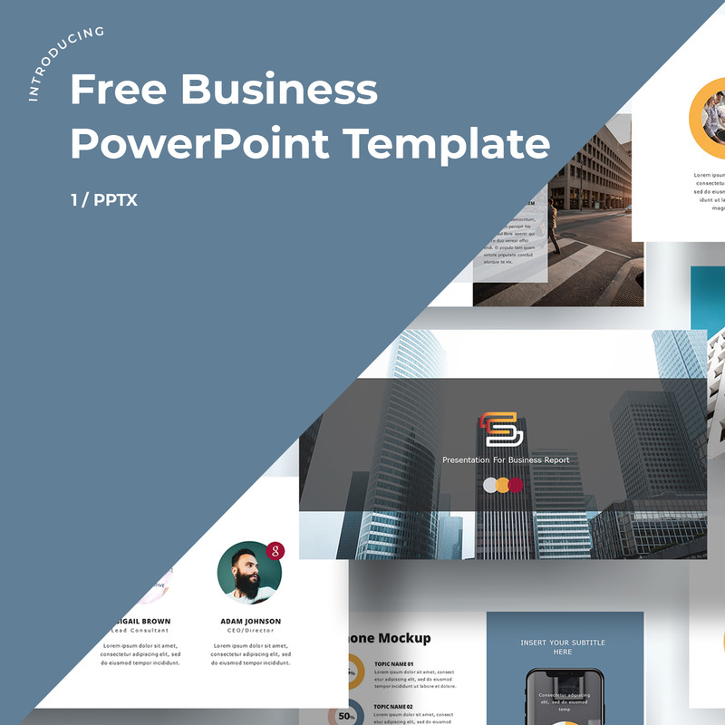 Free Business Presentation PowerPoint template - Features Image 1