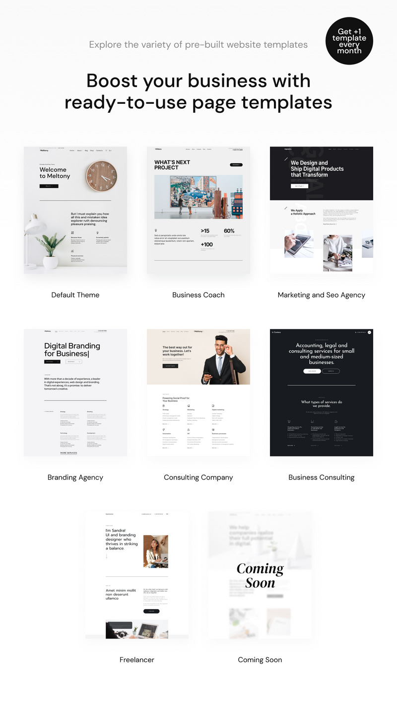 Meltony - Minimalist WordPress Theme for Any Businesses - Features Image 2