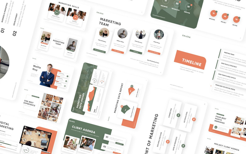 Modello di presentazione di marketing di Saleza PowerPoint - Caratteristiche Immagine 2