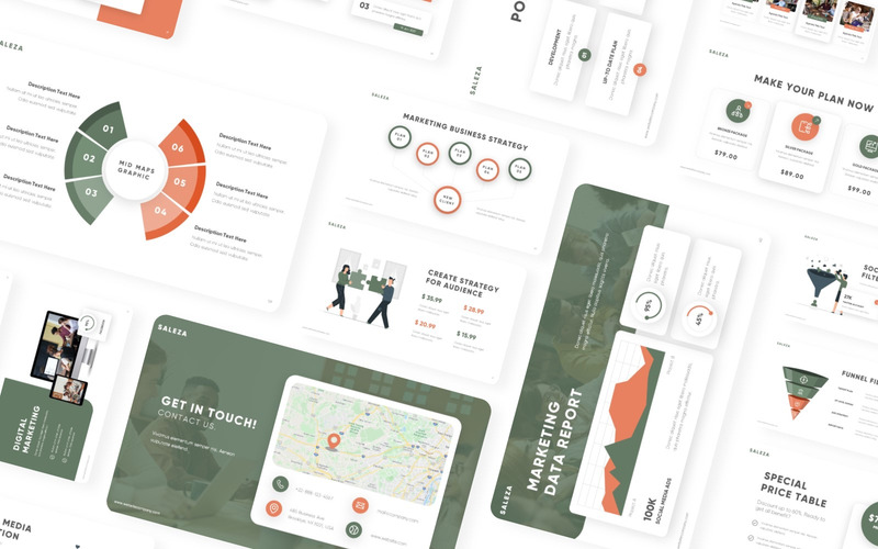 Modello di presentazione di marketing di Saleza PowerPoint - Caratteristiche Immagine 3
