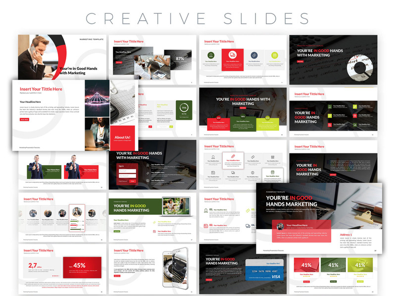 Marketing - Business PowerPoint template - Features Image 1