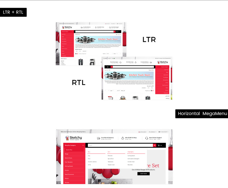 Sketchy - Multipurpose OpenCart Template - Features Image 2