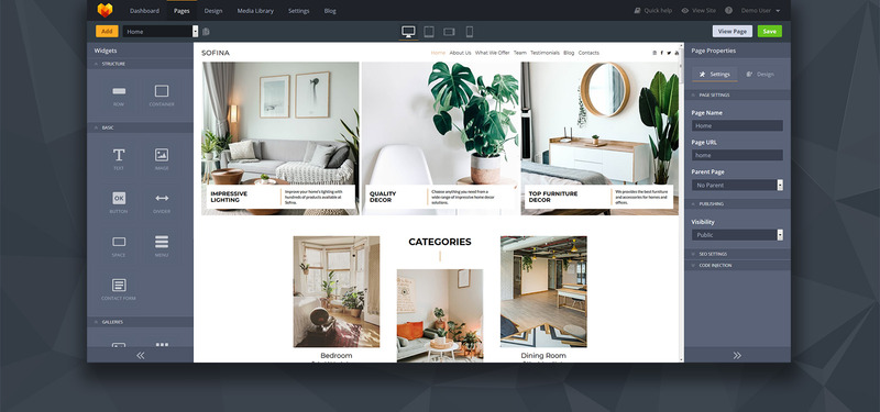 Sofina - Interior Designer Moto CMS 3 Template - Features Image 2