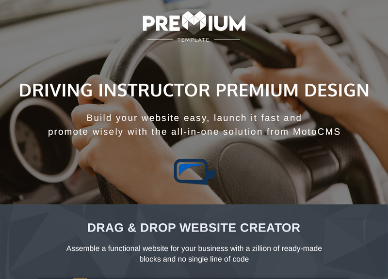 Driving Instructor Premium MotoCMS 3 Website Design - Features Image 1