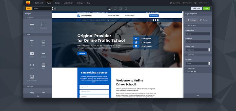 Driving Instructor Premium MotoCMS 3 Website Design - Features Image 2