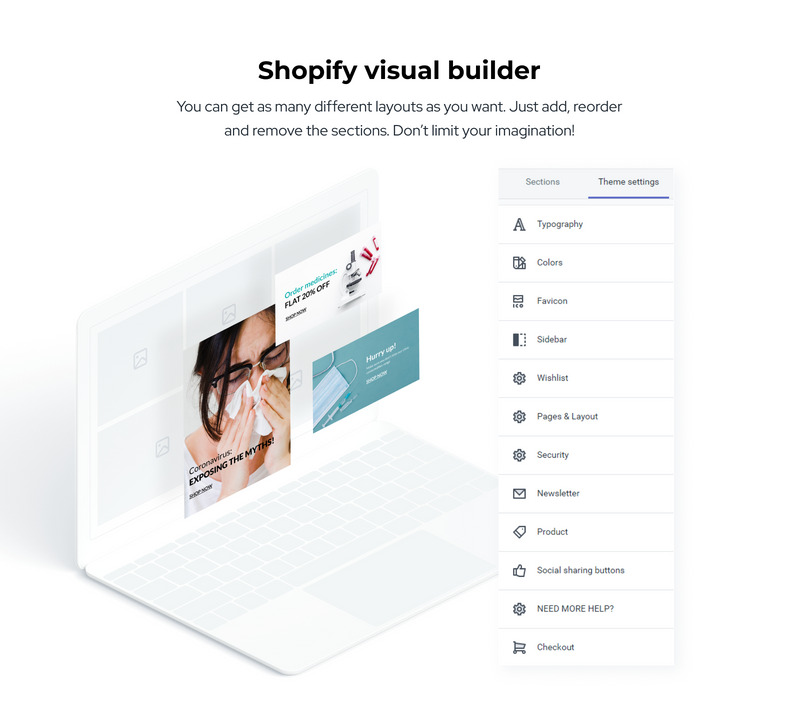 Modello per negozio online KarDone Medicine Tema Shopify - Caratteristiche Immagine 4