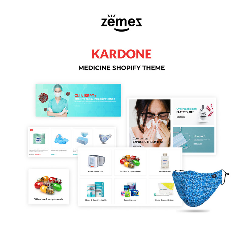 Modello per negozio online KarDone Medicine Tema Shopify - Caratteristiche Immagine 2