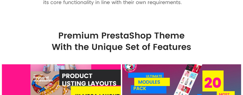 Vente - Tema de PrestaShop para comercio electrónico de Bootstrap limpio para tienda de ropa - Características Imagen 4