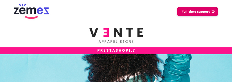 Vente - Tema de PrestaShop para comercio electrónico de Bootstrap limpio para tienda de ropa - Características Imagen 1