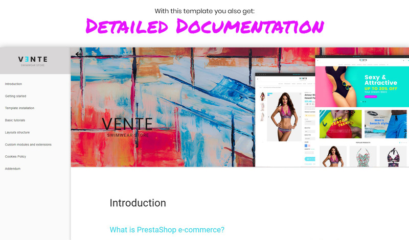 Vente - Магазин купальных костюмов Clean Bootstrap Ecommerce PrestaShop Theme - Features Image 13