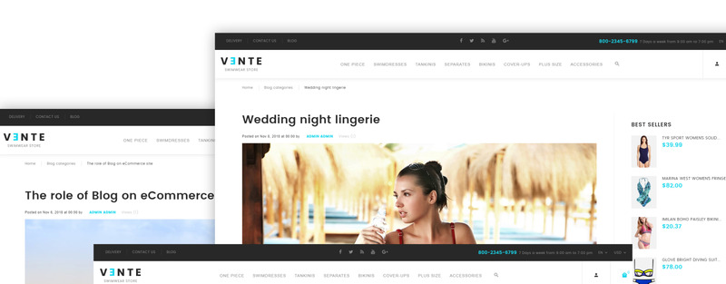 Vente - Магазин купальных костюмов Clean Bootstrap Ecommerce PrestaShop Theme - Features Image 11
