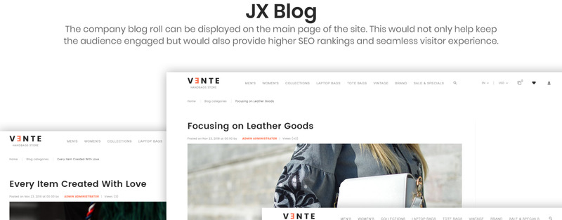 Vente - Магазин сумок Clean Bootstrap Ecommerce PrestaShop Theme - Features Image 11