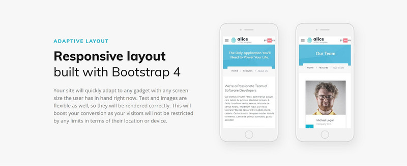 Alice - Application HTML5 Website Template - Features Image 7