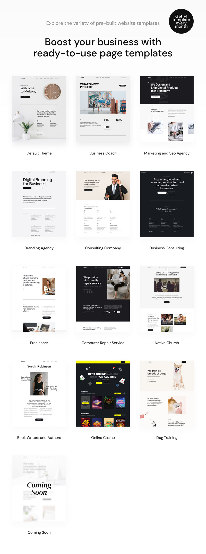Meltony - Minimalist for Any Businesses WordPress Theme - Features Image 6