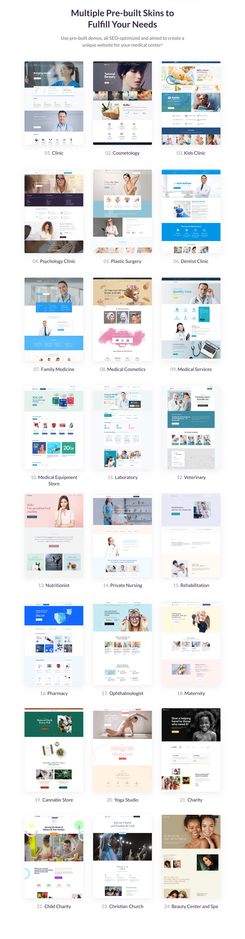 BeClinic - Multipurpose Medical Clean WordPress Theme - Features Image 1