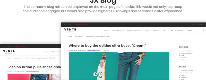 Vente - Магазин обуви Clean Bootstrap Тема Ecommerce PrestaShop - Features Image 10