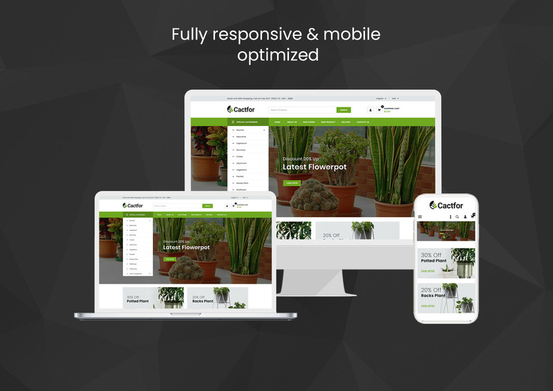 Cactfor - Plants & Gardening Tools Online Store PrestaShop Theme - адаптивний PrestaShop шаблон №157395 - Характеристики зображення 1