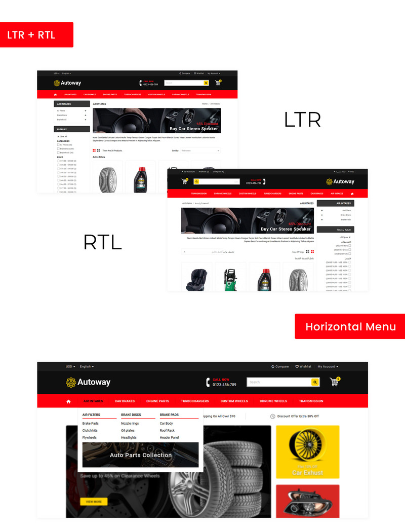 Autoway - Тема PrestaShop для магазина запчастей - Изображения фич 2