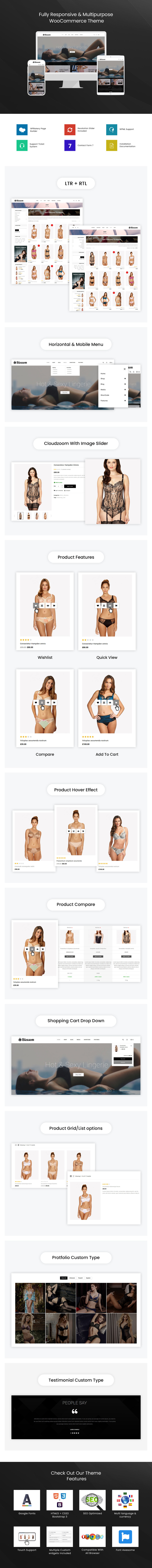 WooCommerce Theme namens Blossom - Lingerie Store #90306 - Bildeigenschaften 1