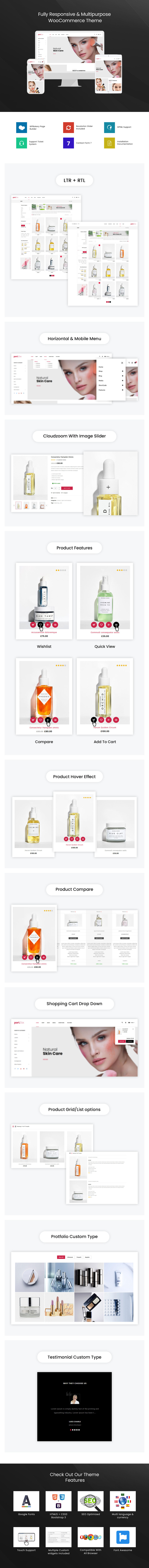 Portfox - Cosmetic Store WooCommerce Theme Responsive WooCommerce Thema №84993 - Eigenschappen Afbeelding 1